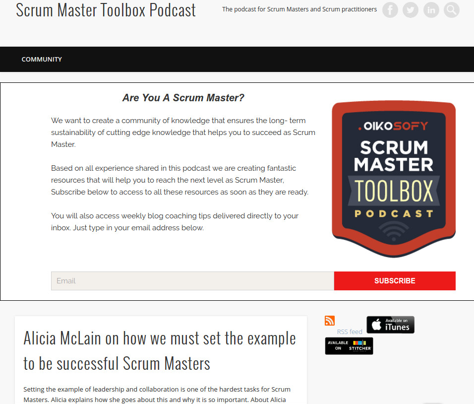 Scurm Master Toolbox podcast Scurm Master Toolbox podcast
