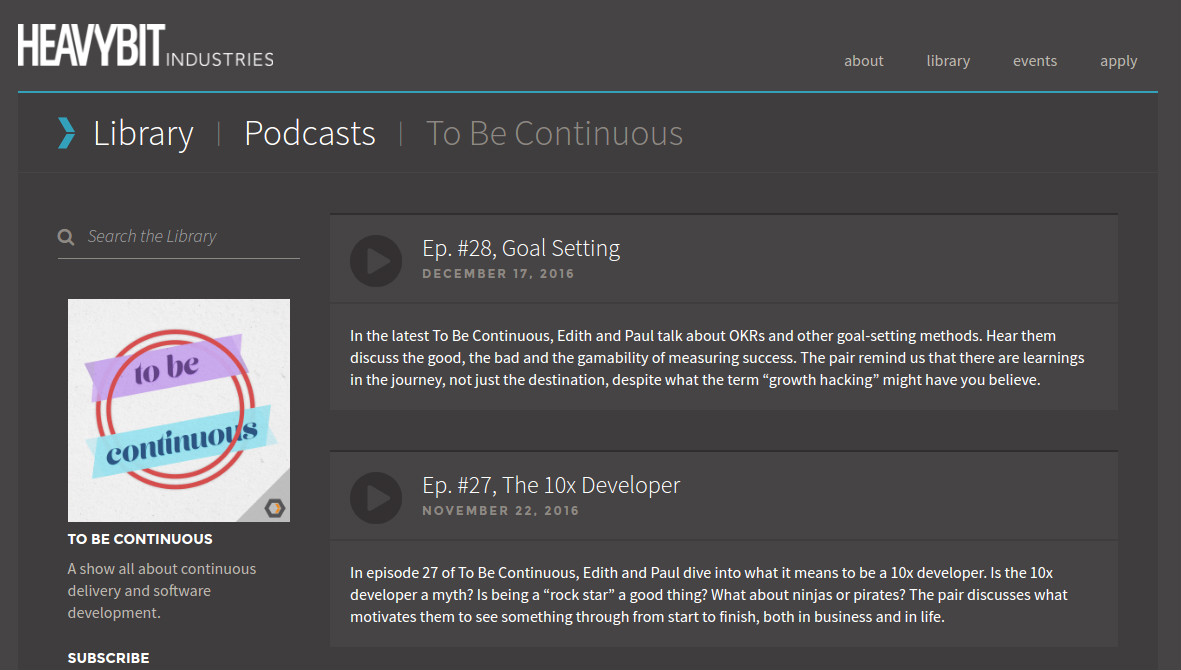To Be Continuous Podcast To Be Continuous Podcast