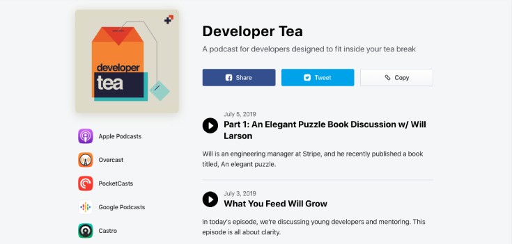 Developer Tea Podcast Developer Tea Podcast