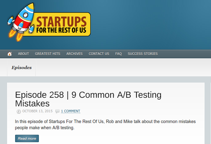 Start ups for the rest of us Start ups for the rest of us