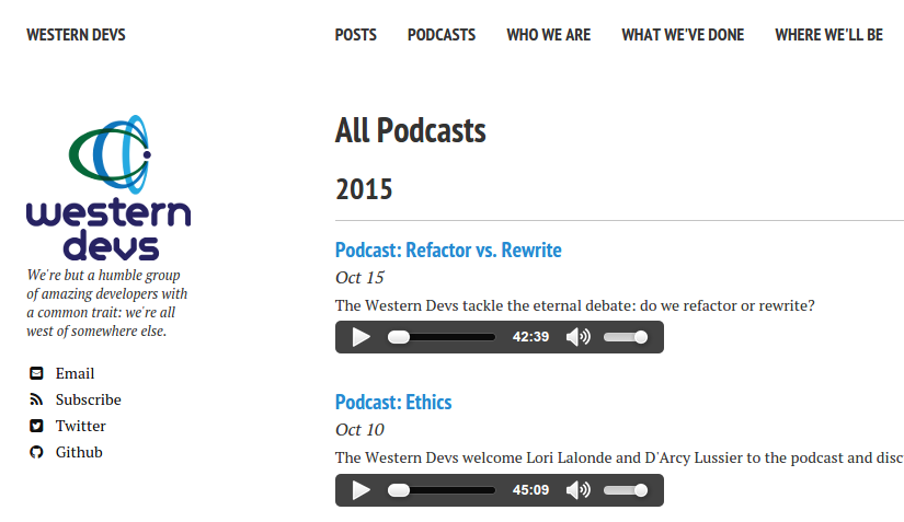 Western Devs Podcast Western Devs Podcast