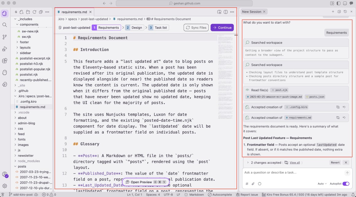 AWS Kiro wrote the requirements