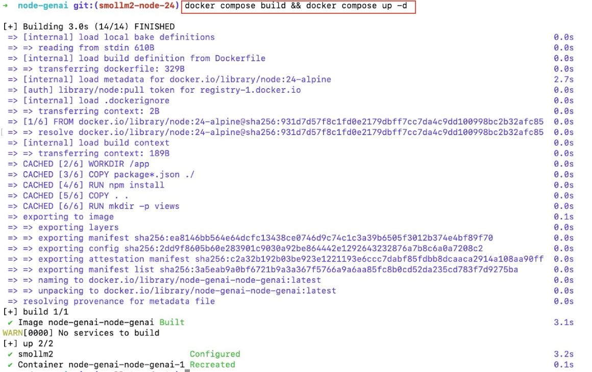 Docker Model Runner and Docker Compose to build and run a Node.js App with Smollm2 open model Docker Model Runner and Docker Compose to build and run a Node.js App with Smollm2 open model