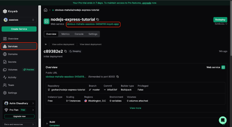 Manage deployed app Manage deployed app