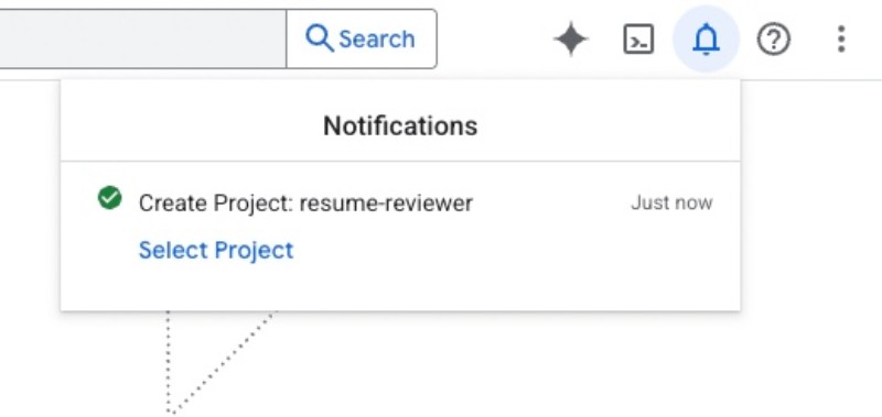 Google Cloud project resume-reviewer created Google Cloud project resume-reviewer created