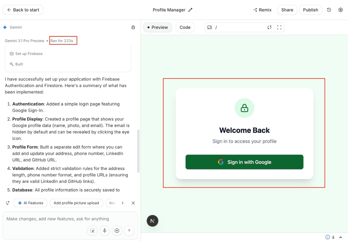 Profile page app generated by Google AI Studio connected to Firebase Firestore Profile page app generated by Google AI Studio connected to Firebase Firestore