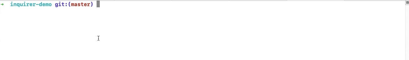 Running CLI app built with Inquirer.js in Node.js Running CLI app built with Inquirer.js in Node.js
