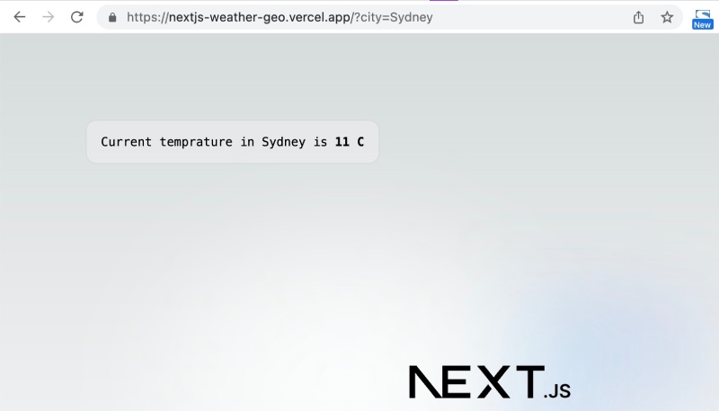 Next.js city weather app running on Vercel Next.js city weather app running on Vercel