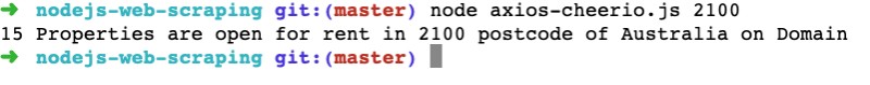 Node.js web scraping with Axios and Cheerio for Domain Node.js web scraping with Axios and Cheerio for Domain