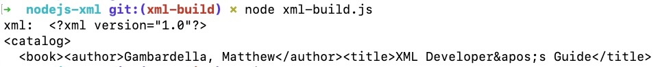 Building a XML file from JavaScript Object using Node.js and Fast XML Library