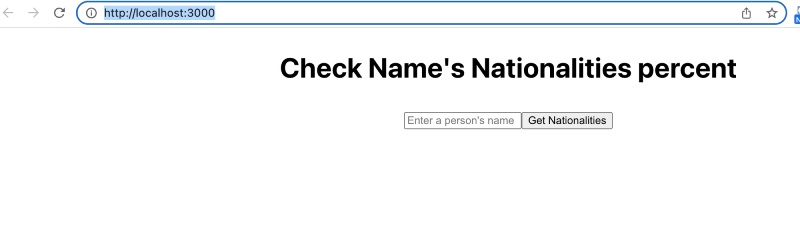 Name to nationalities guessing App working locally Name to nationalities guessing App working locally