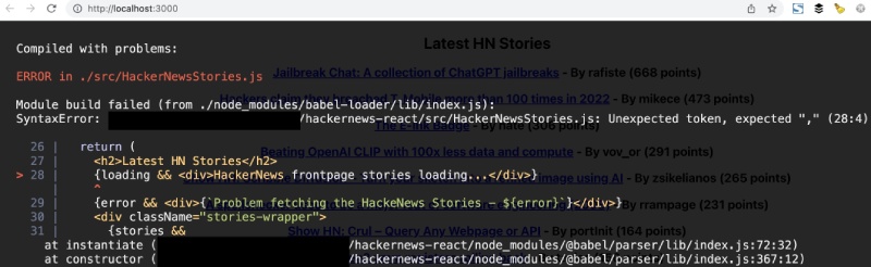 Error in React while trying to return multiple HTML elements without using React fragments Error in React while trying to return multiple HTML elements without using React fragments