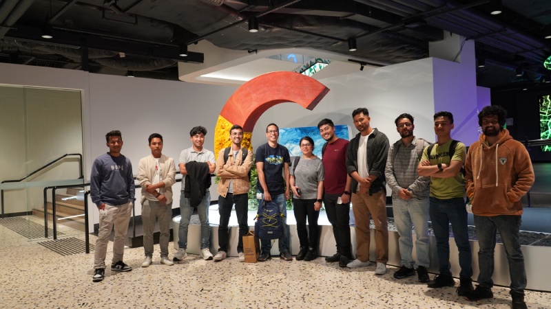 Random photo infront of the Google logo in one of the GDG Cloud Sydney meetups Random photo infront of the Google logo in one of the GDG Cloud Sydney meetups