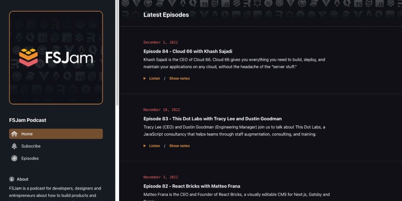 FS JAM Podcast for designers, developers and enterpreneures FS JAM Podcast for designers, developers and enterpreneures
