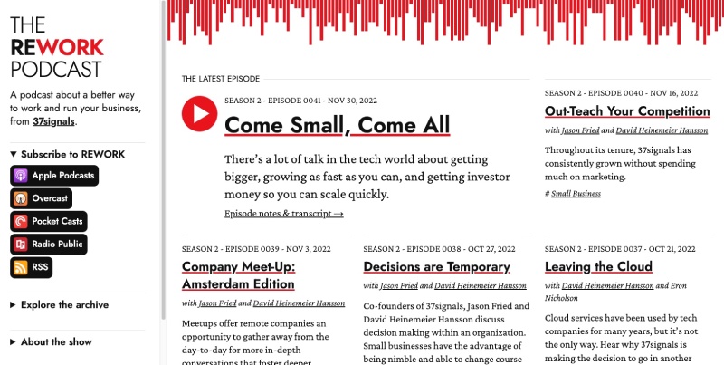Rework podcast Rework podcast
